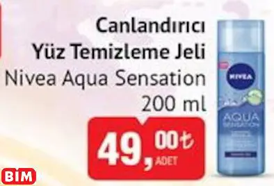 NİVEA AQUA SENSATİON CANLANDIRICI YÜZ TEMİZLEME JELİ NİVEA AQUA SENSATİON CANLANDIRICI YÜZ TEMİZLEME JELİ